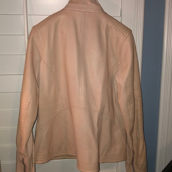 Athleta Salt Flat Leather Jacket,Pale Blush,Sz S-M - Picture 8 of 11